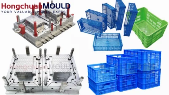 Plastic Heavy Duty Industry Plastic Foldable Bins Collapsible Pallet Container Injection Mould