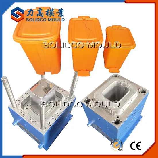 Plastic Injection Mould for Outdoor Household Swing Cap Type Bin Dustbin
